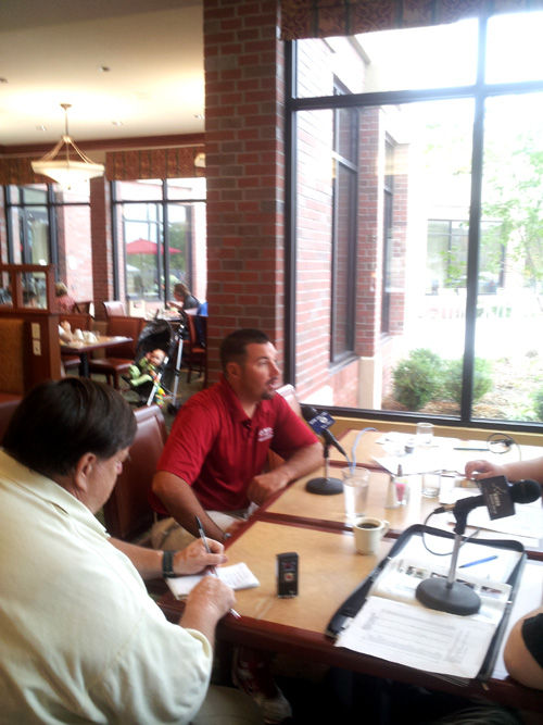 Dewey Coach Chris Revard Football Coach's Breakfast